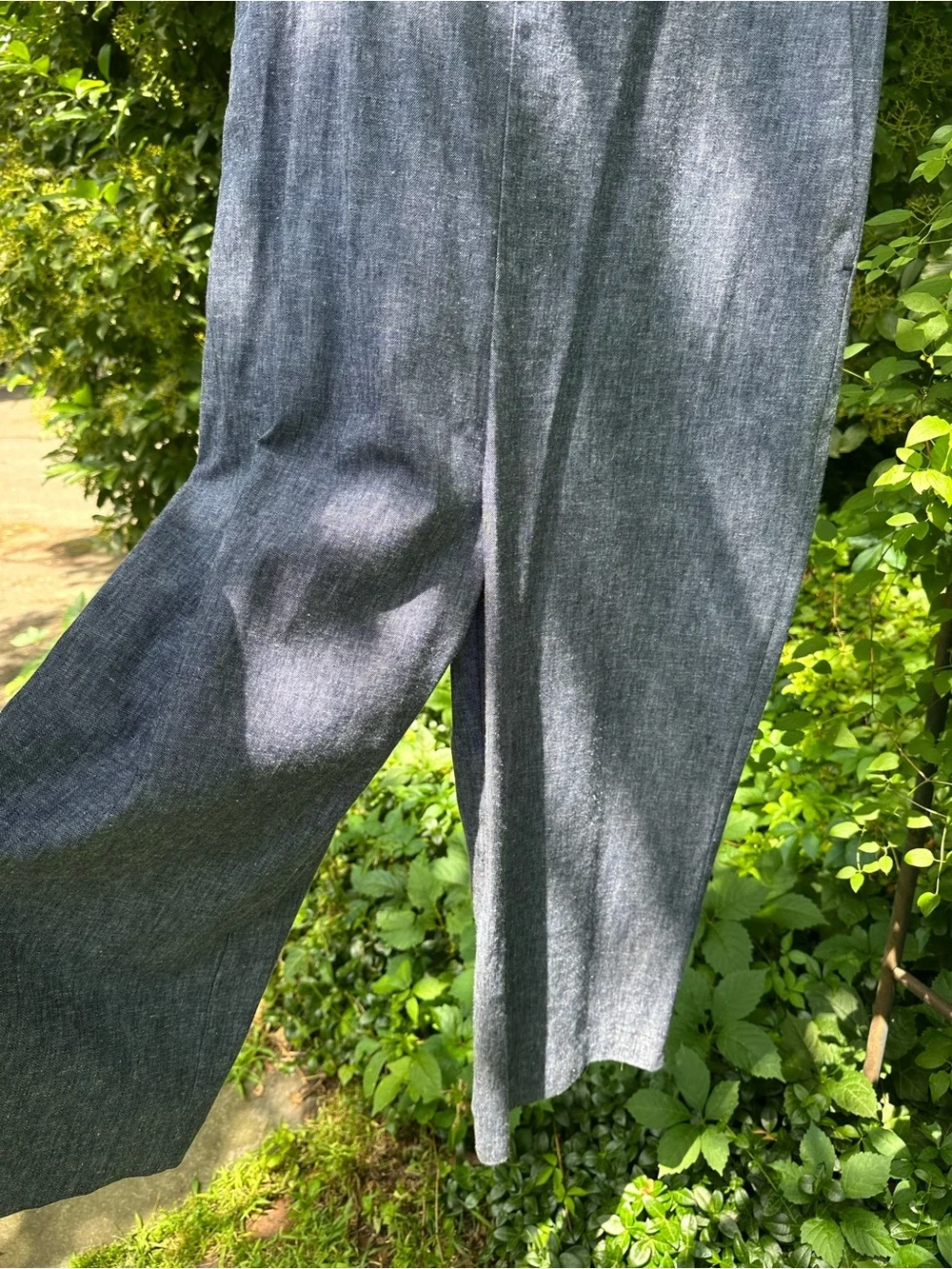 Banana Republic Blue linen Sleeveless Jumpsuit